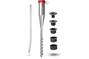 dszapaci Bodenhülse Für Wäschespinne Ø25-55mm Bodendübel Sonnenschirm-ständer Erdspieß Strand Eindrehhülse Erdanker Einschraubhülse Schirm-hülse Erdhülse Eindrehbodenhülse Fahnenmast