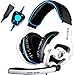 Produktbild SADES SA903 Headset USB 7.1 Surround Sound Stereo Gaming Headset Über Ohr Kopfhörer für PC mit Mikrofon Lautstärkeregler LED-Licht (weiß)