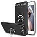 Produktbild Handy Hülle Cover Iphone 8 Plus / 7 Plus Handyhülle mit HD- Schutzfolie,LeYi Neu Original Handyhüllen Iphone 8 plus / 7 plus Hülle Case mit Metall 360 Rotation Verstellbarer Ring Grip Stand Halter Ständer Personalized Design Kompatibel mit Magnetischer Autohalterung,Ultradünnen Slim Fit Stoßdämpfung Anti-Scratch Silikon Stoßfänger Bumper Anti-Fingerprint Soft Flexible TPU Smartphone Schutzhülle für Iphone 8 Plus / 7 Plus Handy Hüllen Handycover 2017 JSZH-TPU Black