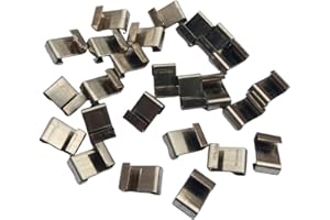 HomeDecTime 25x en Acier Inoxydable De Type Z-Lap De Type Clips De Vitrage pour Serre, Pièces De Jardin De Remplacement