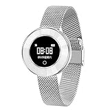 Beautyrain Fitness Tracker, 0,66 Zoll IP68 Wasserdichte Pulsuhr Smart Armband Activity Tracker Damen Smart Armbanduhr