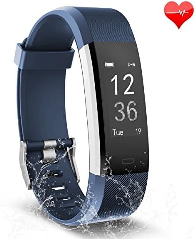 Fitness Tracker, Waterproof Activity Tracker with Heart Rate Monitor Bluetooth Smart Watch Wireless Smart Bracelet Sleep Monitor Pedometer Wristband for Android and iOS Smartphone