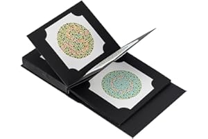 EASYBYMALL Prueba de daltonismo, Ishihara Book 2024 Nuevo libro de prueba de optometría de 38 piezas, libro de prueba de diferencia de color, prueba de deficiencia de color de optometría