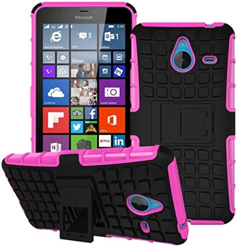 Nokia Lumia 640 XL - Premium Quality Shockproof Defender Plastic Hard Back Case Cover + Free Clear Screen Protector + Polishing Cloth