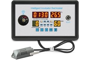 Haptufer Thermostat Intelligent Numérique ZFX-W9002 Thermostat Température Contrôle de l'Humidité Incubateur 360 Retournement Automatique des Oeufs 220V