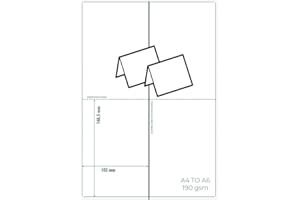 OfficeGear Large (A6 Size) Tent Cards Table Place Cards – 50 Pack of 190gsm Perforated Scored Printable Folding Name Cards for Hotels Restaurants Conference Events – 105mm x 148.5mm When Folded
