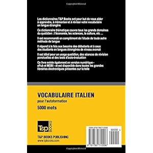 Vocabulaire français-italien pour l'autoformation. 5000 mots