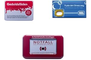 ‎LIEBESKUMMERPILLEN yagma Anti Stress Notfallpaket (Notfallschokolade, Seifenblasen Puste den Stress weg, Geduldsfäden)