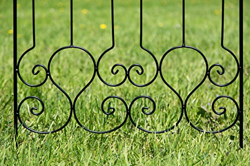 Steckzaun Höhe: 195cm Schwarz B: 80cm Rankhilfe Rankgerüst Rankgitter Metall - 8