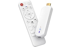 Bewinner 4K TV Box Android 14.0 |Smart Streaming Stick med Röstsökning, 2 GB RAM och 16 GB ROM, Dual-Band WiFi, Bärbar för Resor