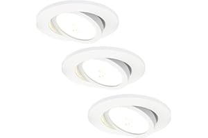 Ledvion - 3X LED Downlight, White, Dimmable, 7W, IP65, CCT, COB, Ø90mm, 5 Year Guarantee