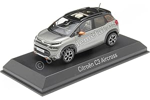 Norev- Citroen C3 Aircross 2021-Platinium Orange Deco Auto in Miniatura da Collezione, Colore Platinium Grey/Black Roof, 155336