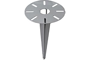 Novatool Erdspies Ø 18,5 x H 30,5 cm verzinkt I Bodenanker für Lampen Bodenhülse I Gartenspiess Sonnenschirm Gartenzubehör Steckdosensäulen I Erdnagel Erdbefestigung Stahl