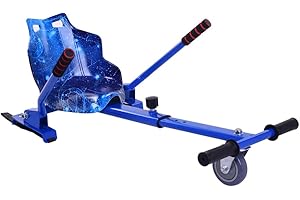 LSBIKE Hoverboard Adjustable Go Kart Hoverkart Seat for Hoverkart Accessories Electric Self Balancing Scooters Fits All Hoverboards Swegways 6.5", 8" And 10" Hoverkart for Hoverboards (Star Blue)