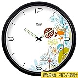 WIHY Stille Seiko Wanduhr Quarz Batterie Mode Präzision Moderne Geschenk Uhr Digital Art Zeichnung Quarzuhr Home Wanduhr, 13 Zoll, Basic Black - Pin -631,