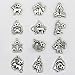 Produktbild lollibeads (TM) Antik Vintage Stil Sternzeichen Simbol, alphabetische Buchstaben Charm Anhänger für Schmuckherstellung DIY Silver-zodiac-24pcs