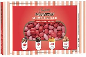 CONFETTI MAXTRIS MAXTRIS | Confetti Italiani di Mandorla | SFUMATO ROSSO 4 GUSTI | 1 Kg