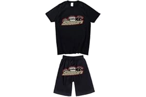 NIUHE Imprimé Tiger Ensemble Hommes Top à Manches Courtes et Short D'été Survêtement 2 Pièces T-Shirt