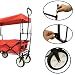 Produktbild CMX T18 Bollerwagen faltbar klappbar schwarz/rot mit Dachplane und Tragetasche