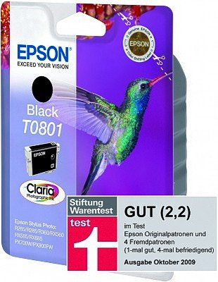 Epson Patrone für Epson Stylus Photo PX 650, (1x Black Schwarz) Druckerpatrone für PX650, 8ml