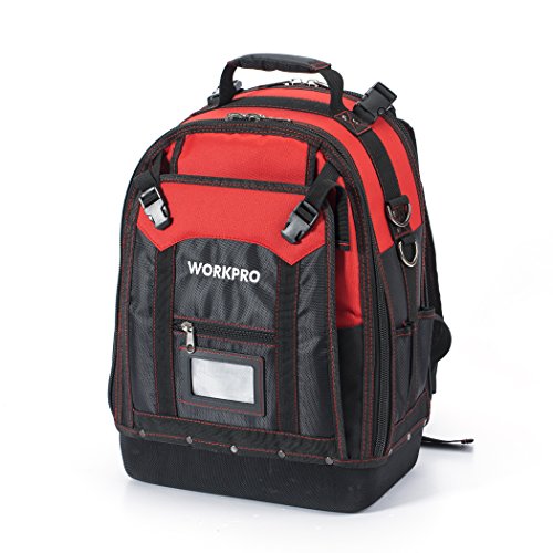 Preisvergleich Produktbild WORKPRO Werkzeugrucksack Werkzeugtasche Backpack Rucksack wasserdichter Kunststoffboden atmungsaktive Polsterung stabiler Teleskopgriff robustes Denier Nylon