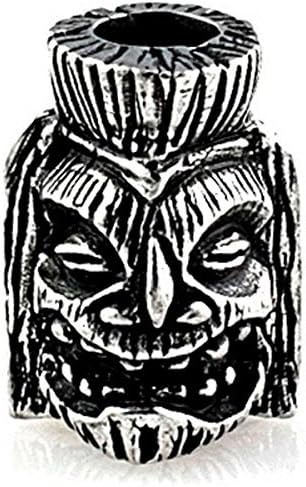 Schmuckatelli CO Ku Tiki Bead, Pewter, by Schmuckatelli