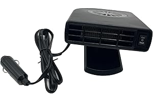 Tarswesi Chauffage de Voiture, Réchauffeur de Voiture 2 en 1 Ventilateur De Refroidissement, DéGivreur De Désembueur de Pare-Brise, Radiateur Soufflant Adapté à la Plupart des Voitures