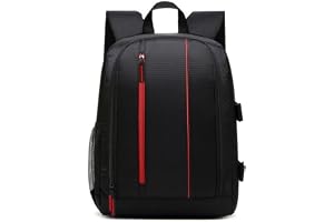 SIDRUM Camera Backpack Waterproof Camera Bag Large Capacity Camera Case with 15 Inch Laptop Compartment & Rain Cover for Photographer carrying DSLR SLR Cameras Lens Tripods
