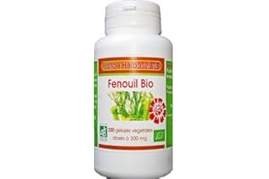 FRANCEHERBORISTERIE 200 gélules FENOUIL BIO AB dosées à 300 mg.