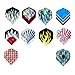 Produktbild 30 Dartflights profi Dart Flüge 2D Bling verschiedene Farben Kühle Arten Laser Schwanz Nylon PVC extrastark,Flug Eggen Wurf Spielzeug Drop