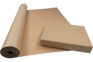 GP Globe Packaging 750mm x 100M Heavy Duty Brown Kraft Wrapping Paper Roll 90gsm – 100 METRES