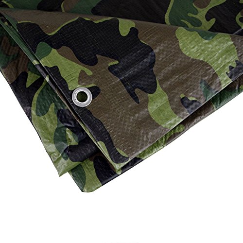 Abdeckplane 2x3m 90g/m² camouflage Holzabdeckplane Plane Flecktarn Schutzplane - 2
