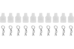 RiToEasysports Clips de Cuerpo RC de 10 Piezas Clips de Cuerpo RC de 3 Mm Compactos con Montaje de Fijación para 1/18 RC Car 1/24 SCX24 RC Car(Blanco) Accesorios para Modelos de Coches