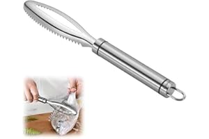 XOXVURI Fischentschupper, Fischentschupper Edelstahl entferner Fisch entschuppen, Profi Fisch Scaler Scraper Fischschaber Küchenhelfer fischschupper fischentschupper entschupper für fisch fischschuppen