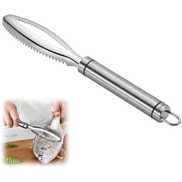Raschietto Squame Pesce In Acciaio Inox - Professionale Per Pulizia Pesce - Foto 11