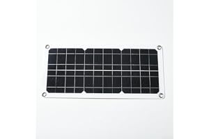 Högeffektiv 10 W 12 V solpanelkit, bärbar monokristallin laddare, IP65-klassad, för husbil/husvagn, telefon för utomhuscamping, strömförsörjning, svart (solpanel)