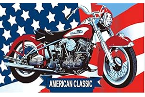 USA Motorcycle Flag 5 x 3 FT - 100% Polyester With Eyelets Banner - FlagSuperstore