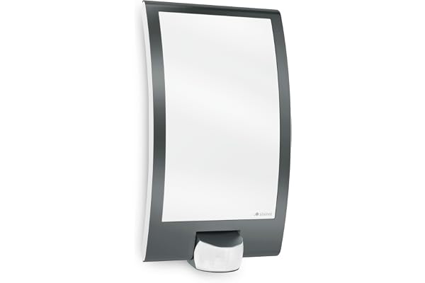 Steinel Utomhuslampa L 22 S antracit, vägglampa | 180° rörelsedetektor, 10 m räckvidd, rostfritt stål bländning, upp till 60