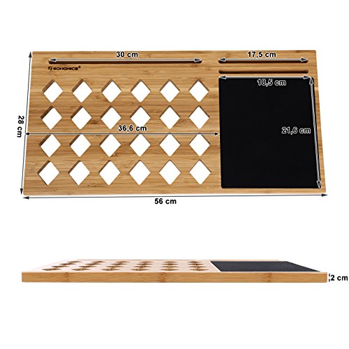 SONGMICS Laptop-Scho  tablett Laptoptisch Laptop Unterlage Lapdesk Notebooktisch Betttisch LLD560
