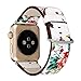 Price comparison product image Mounter Women And Men Replacement Sports [Vintage Floral Leather Bracelet ] Wrist Watch Band Strap For Apple Watch Series 1/2 38MM (F)