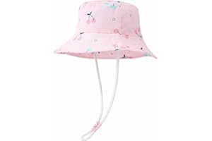 Willheoy Chapeau Bob Bébé Enfant Chapeau de Soleil Été Unisexe en Coton Pliable Protection Anti-UV Solaire Plage Voyage