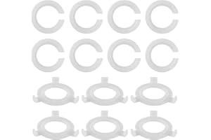 FCAECY 14 Pack Lamp Shade Reducer Ring White, Lamp Shade Adapter Ring E27 to E14, Light Converter Ring Washer Plastic for Lampshade Adaptor Socket Replacement Fittings