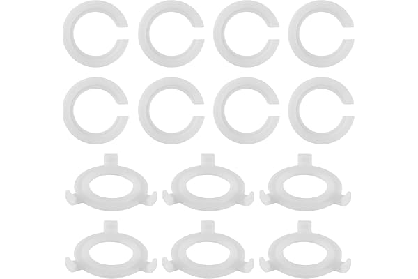 14-pack lampskärm reducerande ring vit, lampskärm adapter ring E27 till E14, ljusomvandlare ringbricka plast för lampskärm adapteruttag ersättningsbeslag