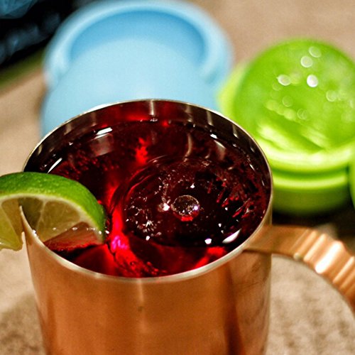 SIMLINLIUI XXL-Eiswürfelform für 4 Eiskugeln mit 7 cm Durchmesser aus Silikon | Silikon-Eiswürfelform, Ice ball Mold, Eiskugel, Eiswürfel, Silikon-Eisformen, Sphere Silikon-Eis-Maker | FDA Zulassung - 4