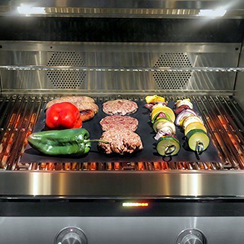 Grillmatte (2er Set, 10er Set), Imarku hochwertige und wiederverwendbare Grillmatte und Backpapier, Grillmatte BBQ Teflon Antihaft, Auflage für Grill und Herdplatte Anti-Haft, BBQ Grill & Backen Mats BBQ Grill Mat / Blatt 2 Stück, 10 Stück - 4
