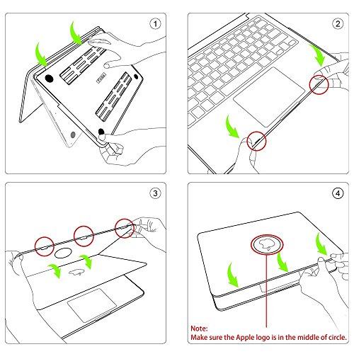 Fintie MacBook Air 13 Hülle Case – Ultra Slim Hochwertige Kunstleder Coated Hard Shell Schutzhülle Tasche für Apple MacBook Air 13.3″ (A1466 / A1369) , Sternennacht - 7