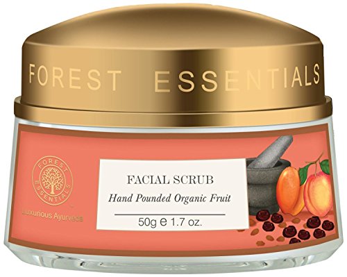 Forest Essentials Hand Pounded Organic Fruit Scrub, 50g - - "Shipping by FEDEX/DHL"