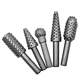 Material: 45 # Stahl MagiDeal 5er-Set Fräser Bit Hartmetallfräser Fräseraufsatz Hartmetall Fräsaufsatz Diamant Nail