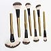 VALUE MAKERS 32-Piece Professional Synthetic Hair Makeup Brushes- Premium Wooden handle Make Up Brush Set- Kabuki Foundation Blusher Powder Foundation Eye shadow Eyeliner Lip Brush-Make Up Brush Kits with Travel Pouch (32Pcs,Black Bag)