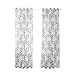 Produktbild URIJK 100cmx200cm Gardine Groß Blumen Bedrukte VorhangTransluzent Fenstervorhang Fenster Dekoration mit Ösen für Wohnzimmer Schlafzimmer (1 Stück)
